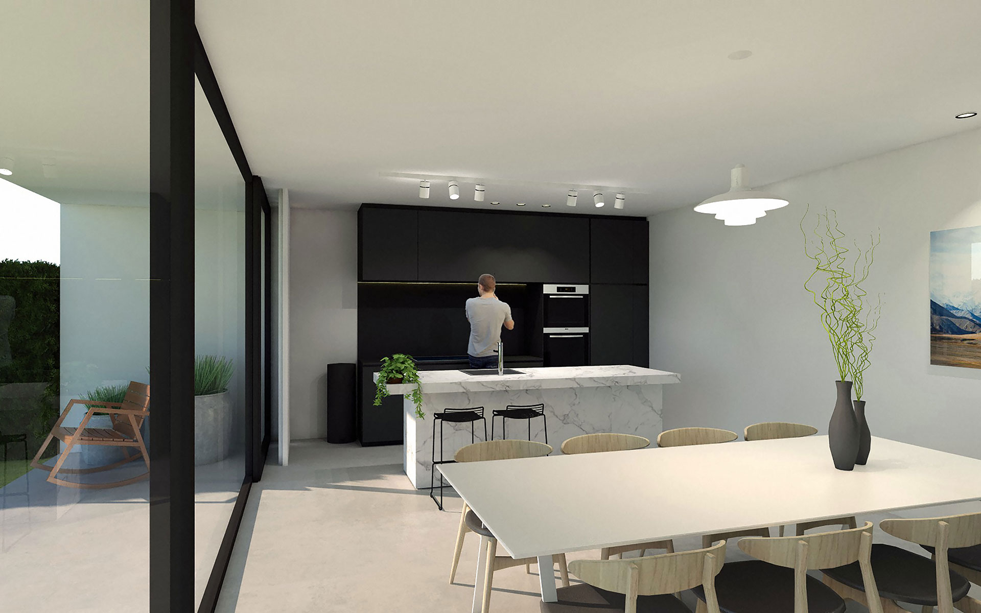 Project Prosperpark interieur keuken zwart